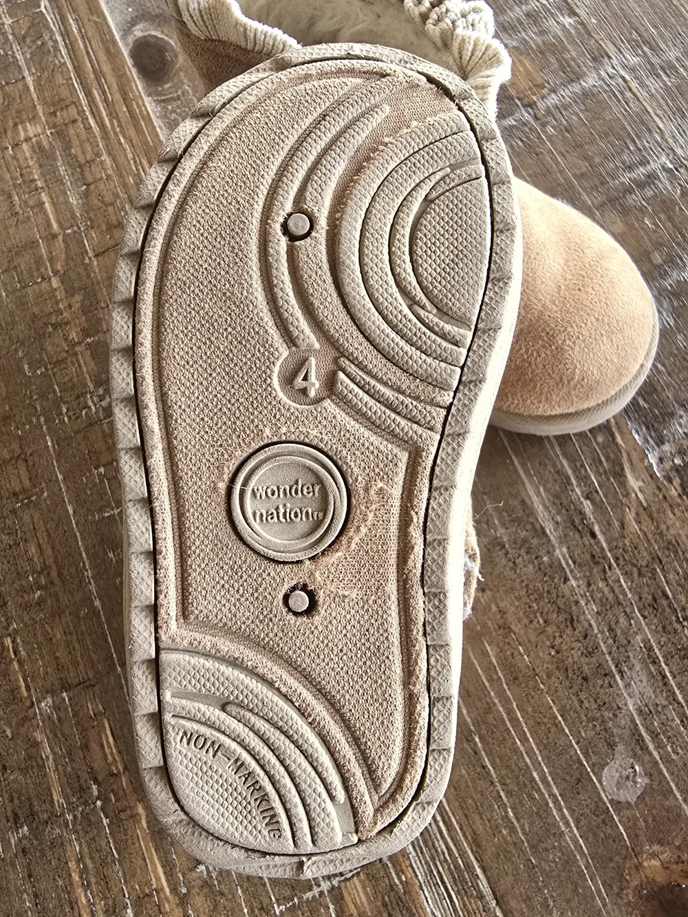Toddler Faux Suede Ruffle Ankle Boots - Tan